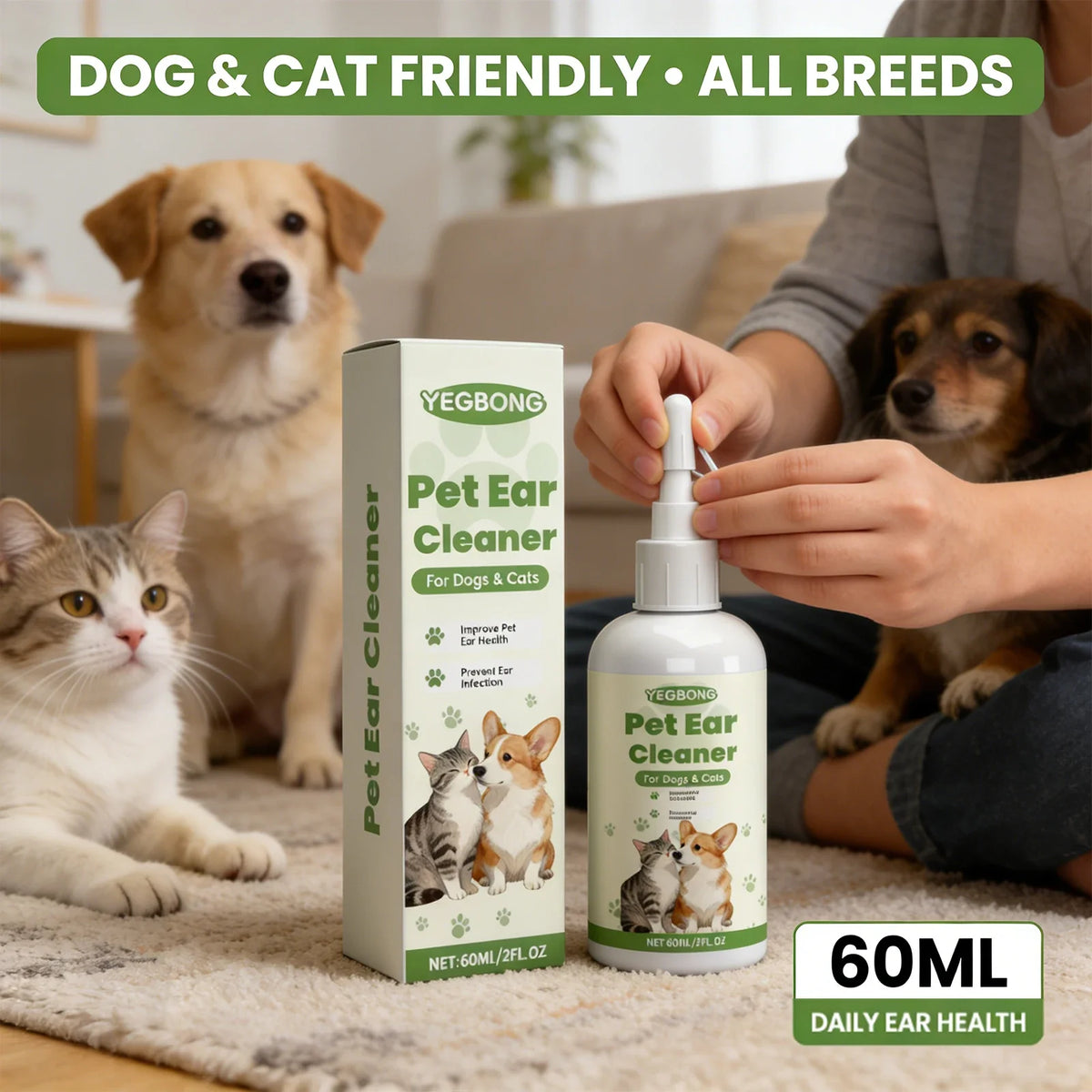 Pet Ear Drops – Gentle Earwax Cleaning & Odor Control Pet Ear Drops Qme Default Title