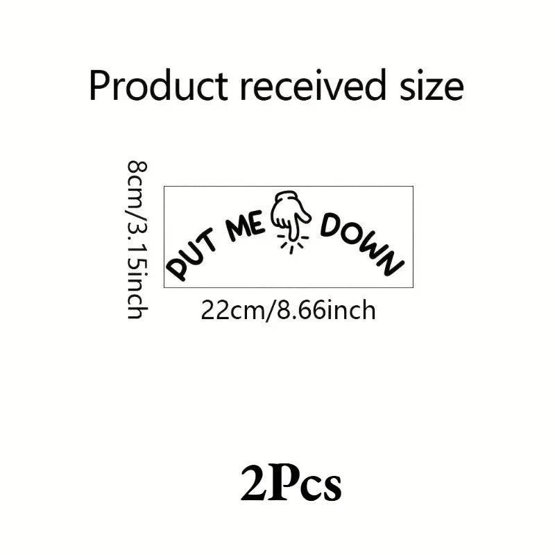 Funny "PUT ME DOWN" Toilet Vinyl Removable Decal Sticker Vinyl Wall Decal Qme 2Pcs