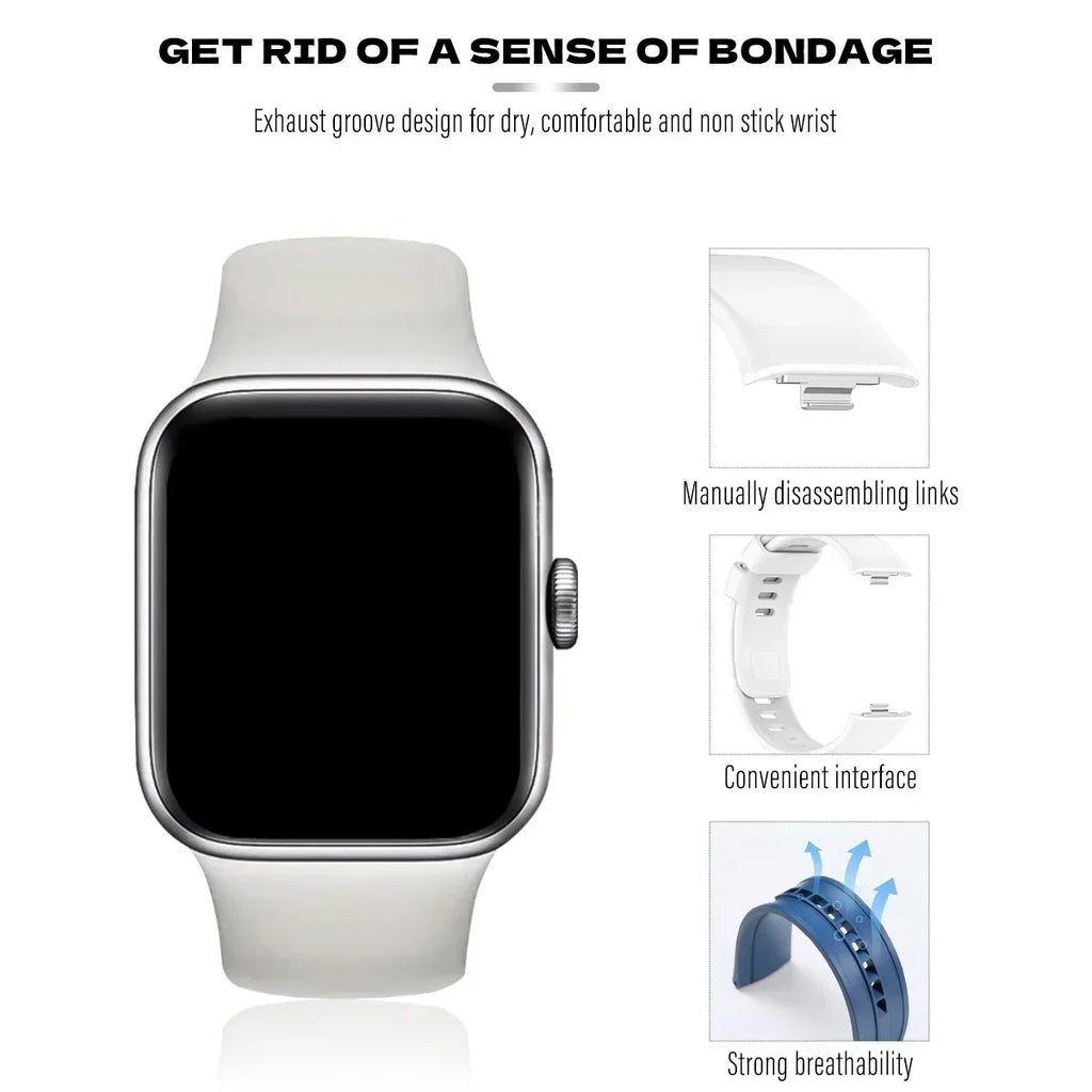 Silicone Band for Redmi Watch 4 – Soft Replacement Strap Smartwatch Band Qme