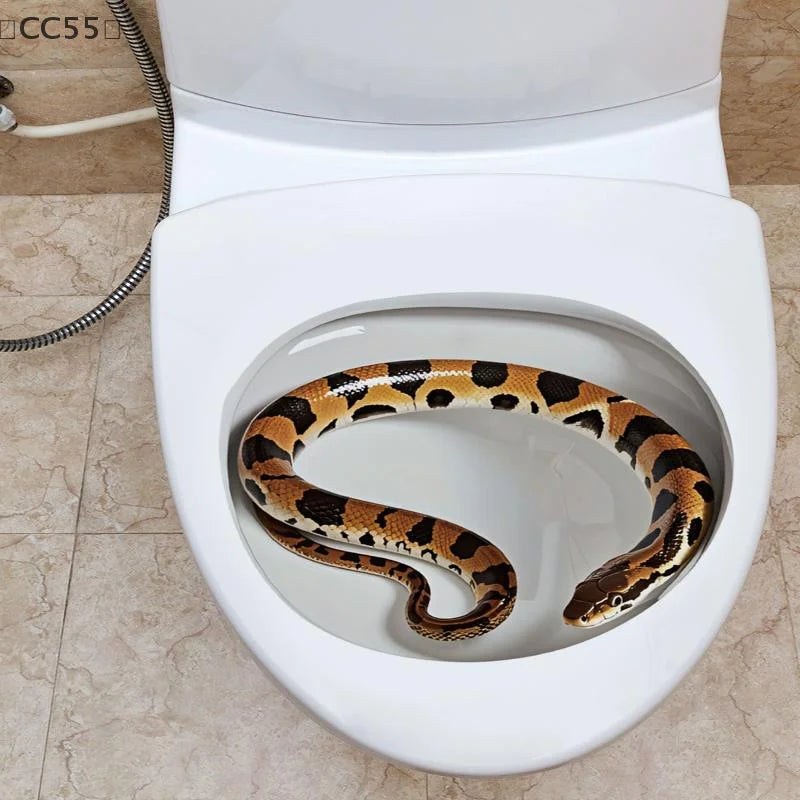 Cartoon Snake Bathroom Toilet Wall Sticker – Self-Adhesive PVC Bathroom Wall Sticker Qst