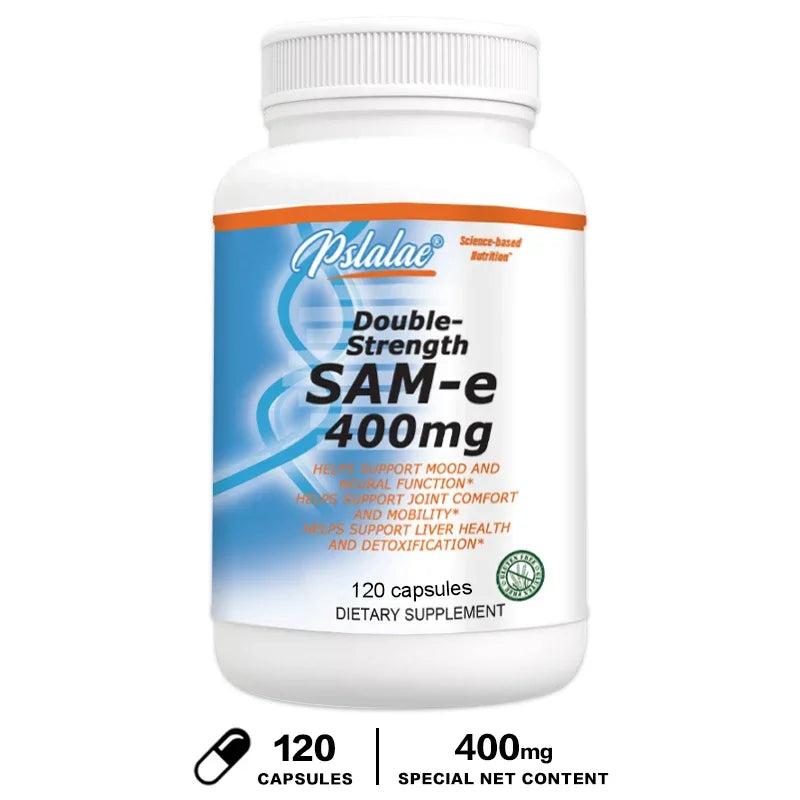 SAM-e 400mg Supplement – Joint, Mood & Brain Support Dietary Supplement Qst 120 Capsules