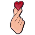 Cartoon Heart Gesture Enamel Pin – Cute Lapel Badge Enamel Lapel Pin Qme style 1