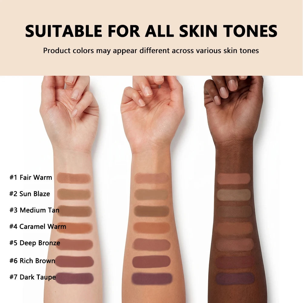 DANCHEL Matte Contour Powder – Soft Focus Sculpting Pressed Powder Contour Powder Qst