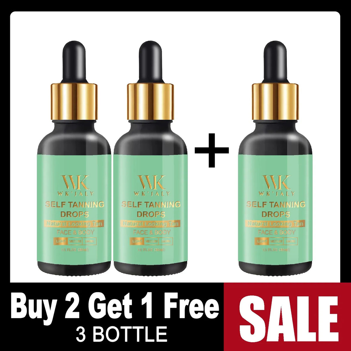 WK'JALY Self-Tanning Drops – DHA & Vitamin E, All Skin Types Self-Tanning Drops Qst Buy 2 Get 1 Free 1 United States