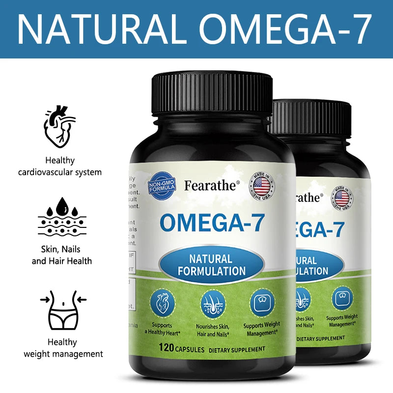 Sea Buckthorn Oil Capsules – Omega-7 for Skin, Hair & Immunity Oil Supplement Capsules Qst