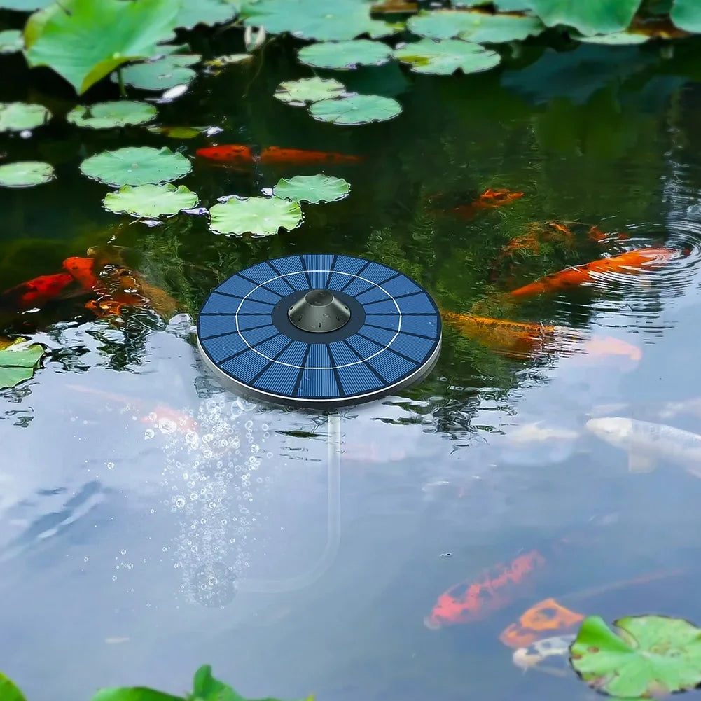 Solar Floating Pond Aerator with Air Hose & Bubble Stone Solar Pond Aerator Qme