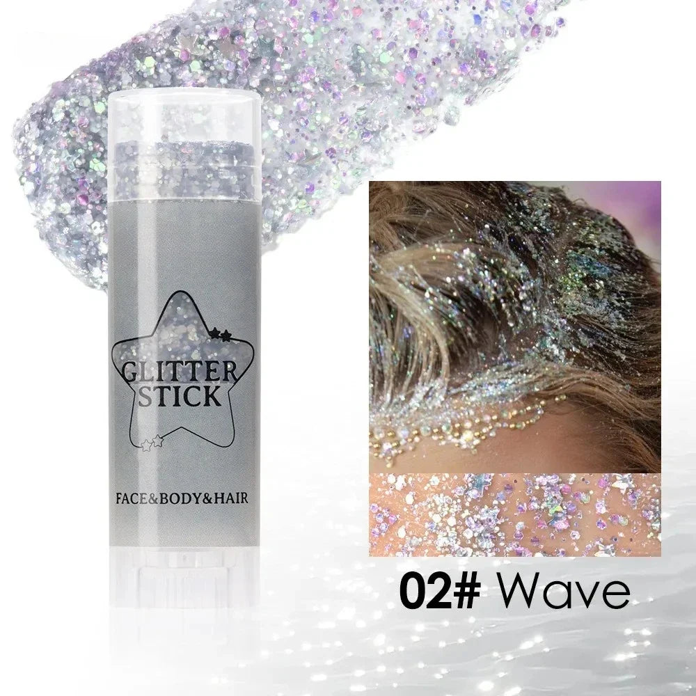 Sparkling Sequins Glitter Gel Stick – High-Gloss Pearl Shine Glitter Gel Stick Qme