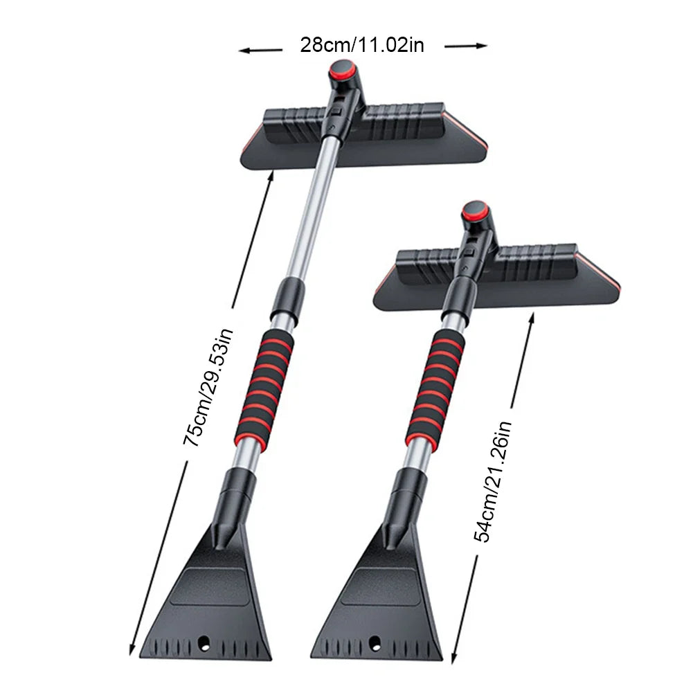 2-in-1 Car Snow Shovel & Extendable Windshield Ice Scraper Car Snow Brush Qme