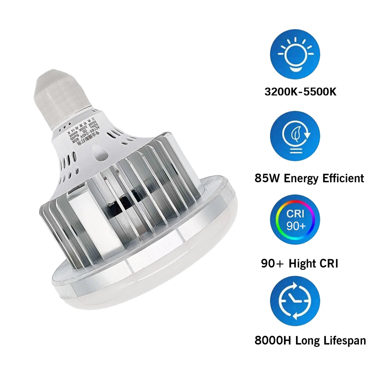 Andoer 85W LED Photography Bulb E27 Remote Control 3000K-6500K LED Photography Bulb Qst