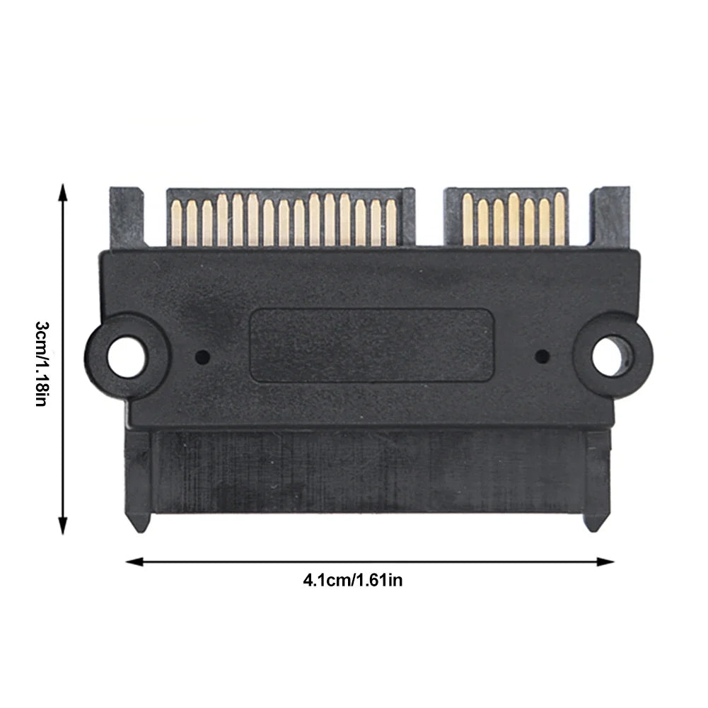 SATA 22-Pin Male to Female Power & Data Adapter – 10 Pack SATA Adapter Converter Qme