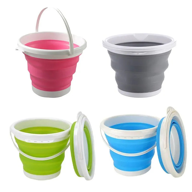 Collapsible Folding Bucket | Portable for Camping, Fishing & Car Wash Collapsible Bucket Qme