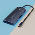 USB 6-in-1 Multi-Card Reader Aluminum Alloy – MS CF SD TF XD USB Card Reader Qme Type c 6-in-1