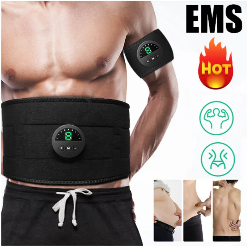 EMS Abdominal Toning Belt – 6 Modes, 18 Levels, USB Rechargeable EMS Fitness Belt Qst