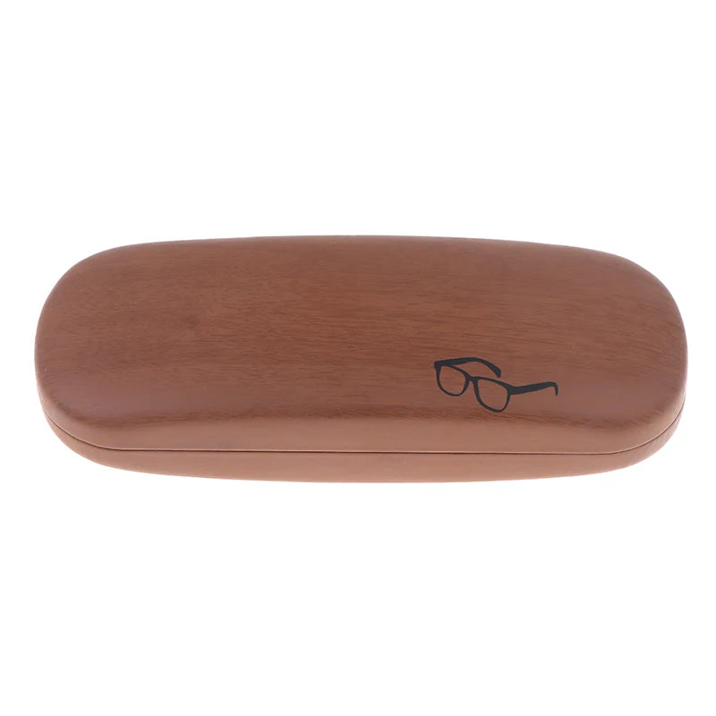 PU Leather Wood Grain Hard Eyeglass Case – Unisex Glasses Box Eyeglass Case Qst A3