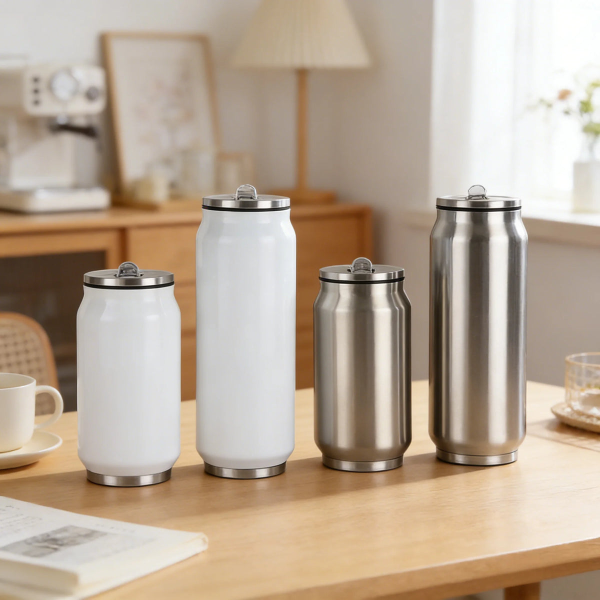 Cola Can Thermos Mug 350/500ml Stainless Steel Vacuum Insulated Insulated Thermos Mug Qst