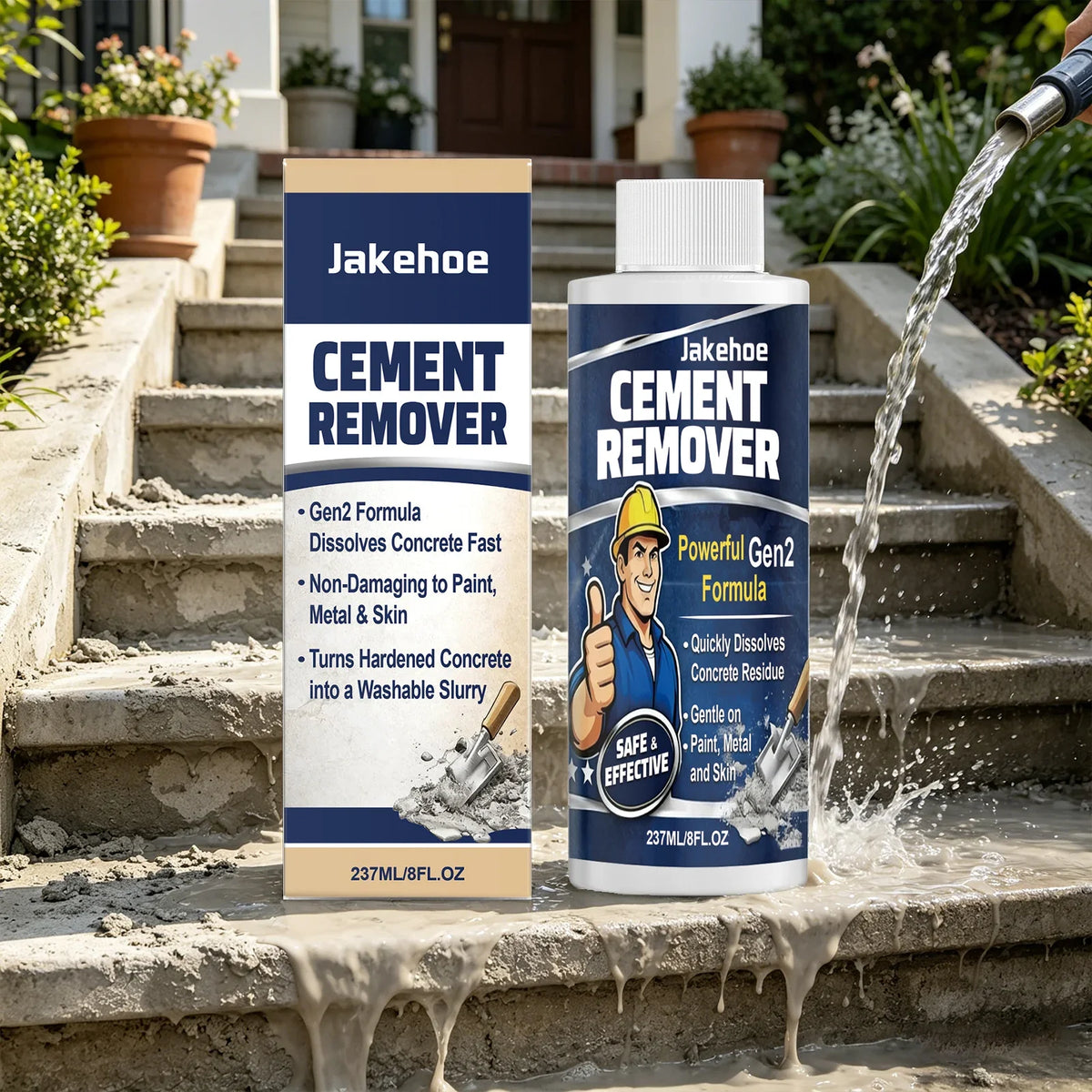 JAKEHOE Cement & Mortar Remover – Fast Concrete Dissolver Cement & Mortar Remover Qme