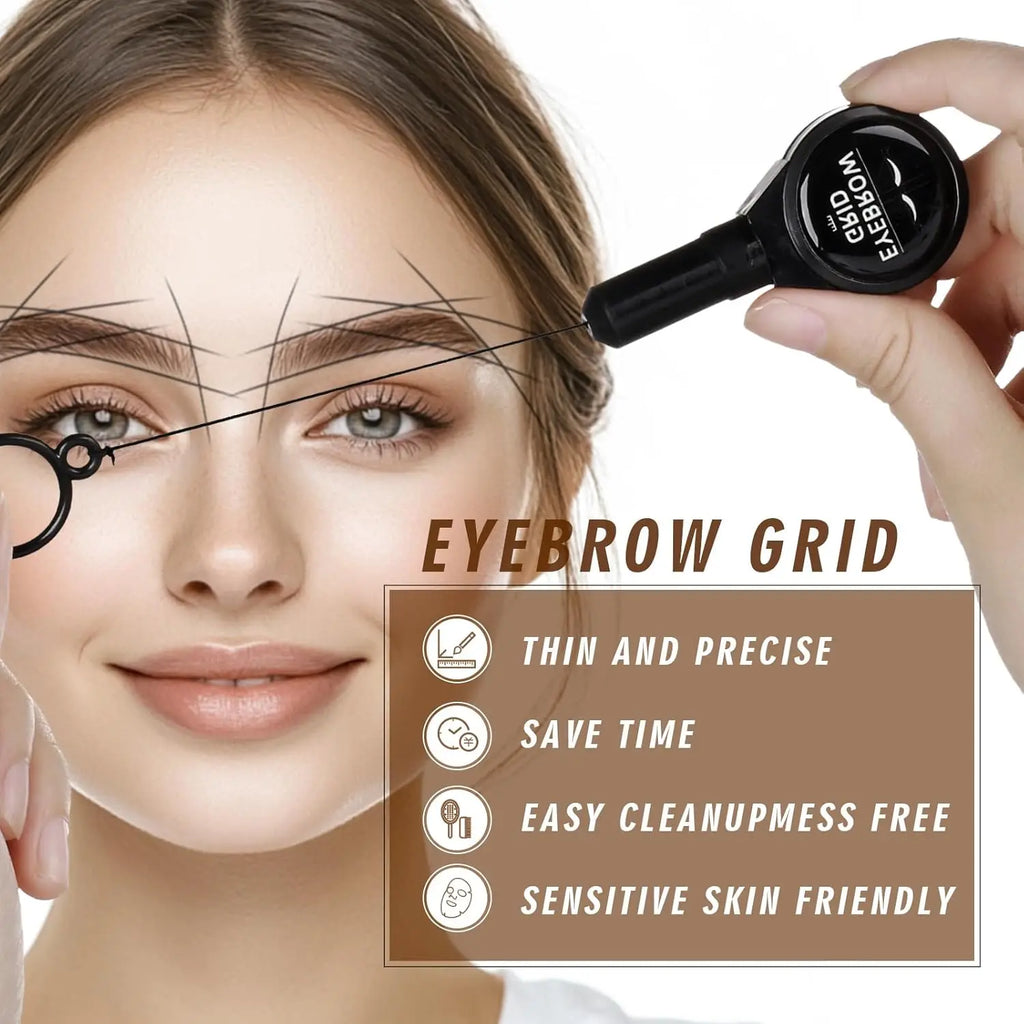 PMU Brow Mapping String – Pre-Inked Retractable Eyebrow Marker Brow Mapping Tool Qst
