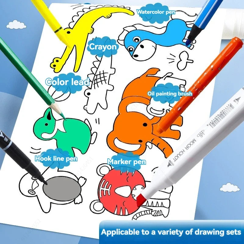 Kids 3M Doodle Drawing Roll – DIY Coloring Paper Scroll Kids Coloring Paper Roll Qme