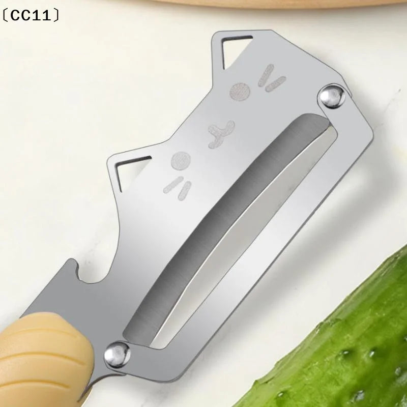 2-in-1 Vegetable Peeler & Bottle Opener | Stainless Steel Blade Vegetable Peeler Qme