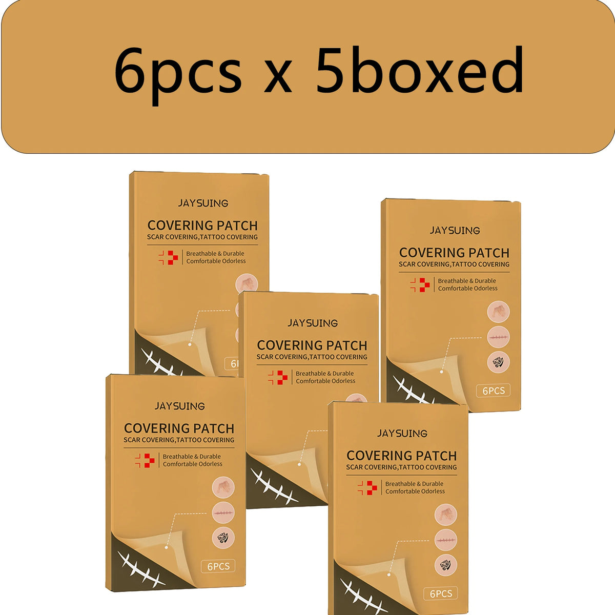 5-Pack Invisible Concealer Stickers – Waterproof & Breathable Skin Concealer Stickers Qst 6pcs x 5boxed