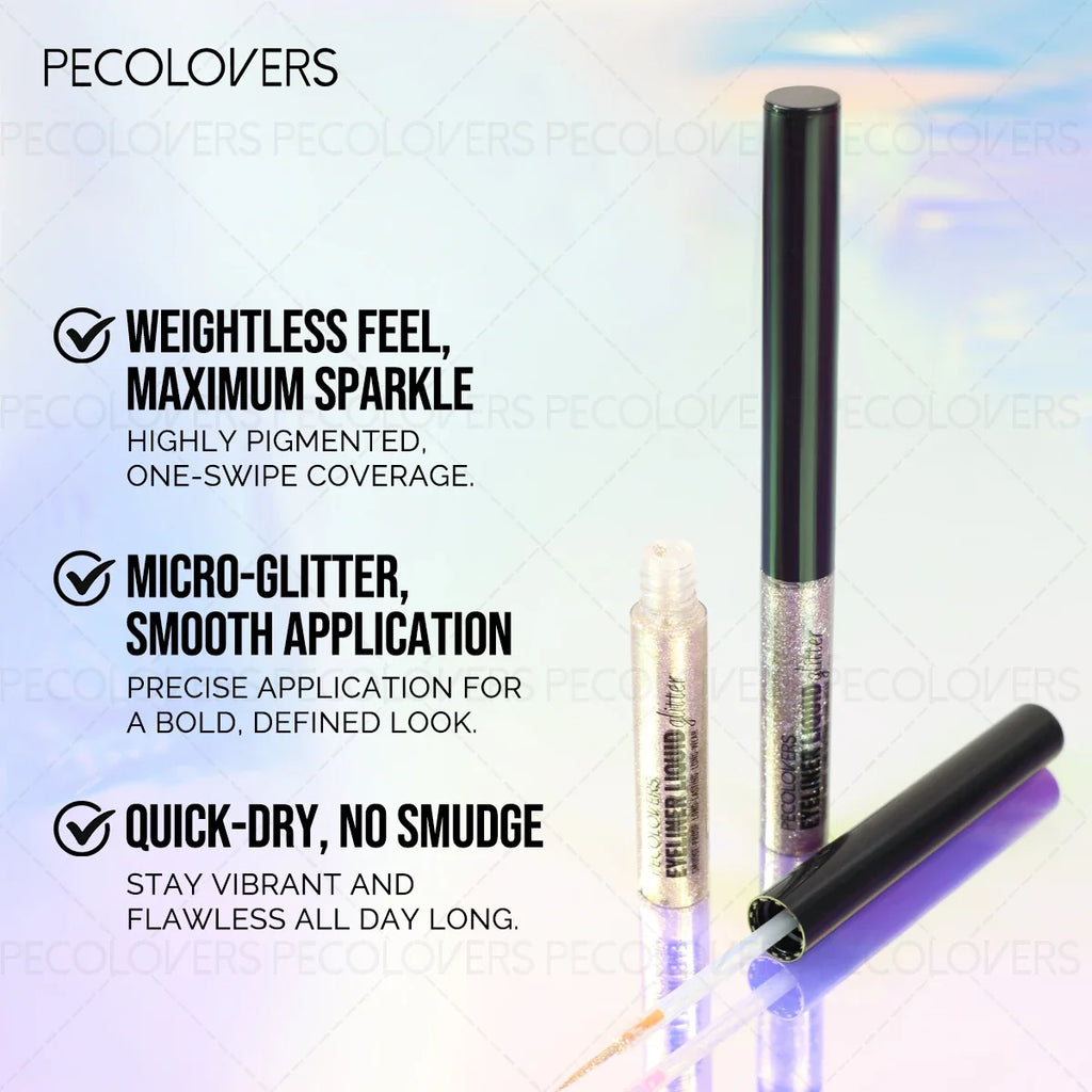 Highly Pigmented Liquid Eyeshadow Sparkle Eyeliner – 6 Colors Liquid Eyeshadow Qme