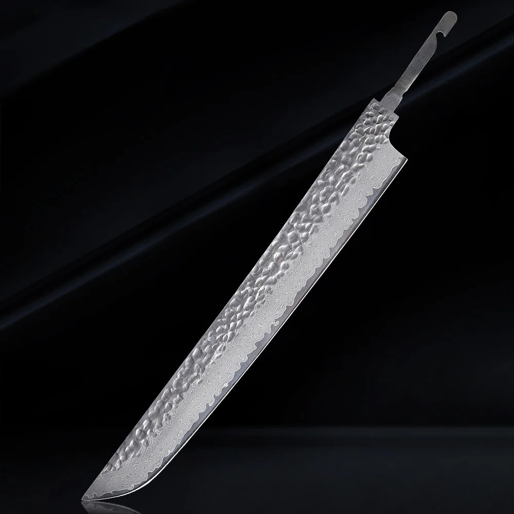 TURWHO Damascus VG10 Knife Blank Blade – DIY Kitchen Knife Knife Blank Blade Qst 10.5 inch Slicing