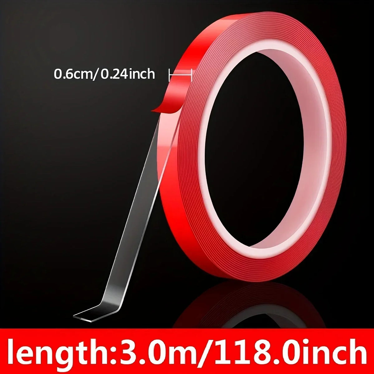 Strong Nano Double-Sided Tape for LED Light Strips LED Strip Mounting Tape Qme