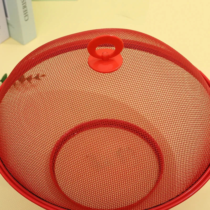 Metal Mesh Fruit Basket with Lid – 25cm Kitchen Storage Mesh Fruit Basket Qme