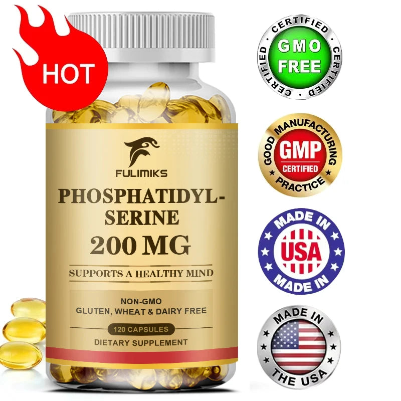 PhosphatidylSerine Capsules – Brain, Memory & Focus Support Brain Health Supplement Qst