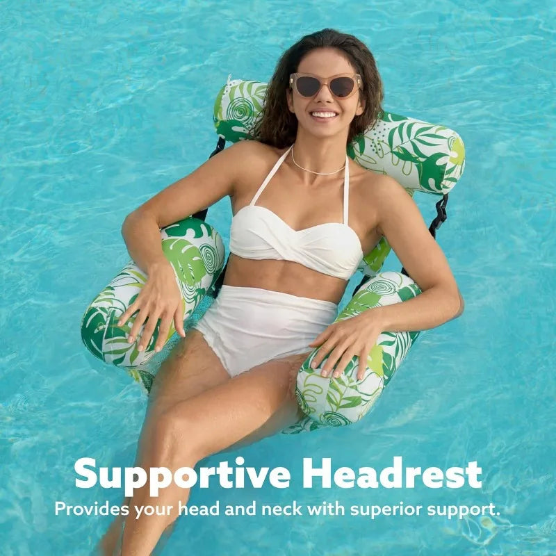 Inflatable Pool Float Lounge Chair – Foldable PVC Sofa Inflatable Pool Float Qme