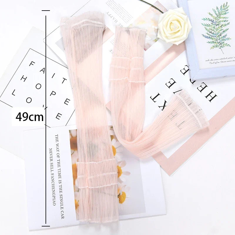 Women's Long Sun-Protective Fingerless Arm Sleeve Gloves Fingerless Arm Sleeves Qme