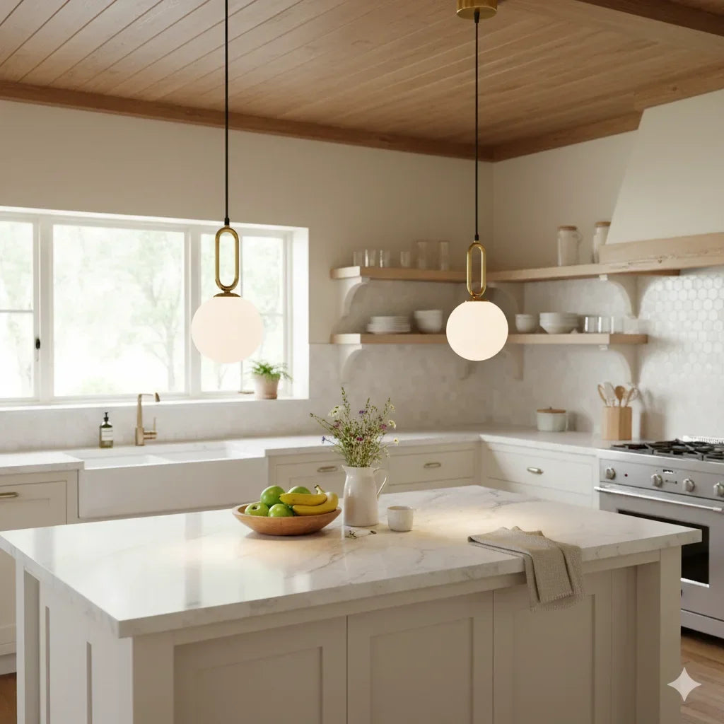 Nordic Minimalist Modern Pendant Light – Glass Stone Ceiling Lamp Pendant Ceiling Light Qme