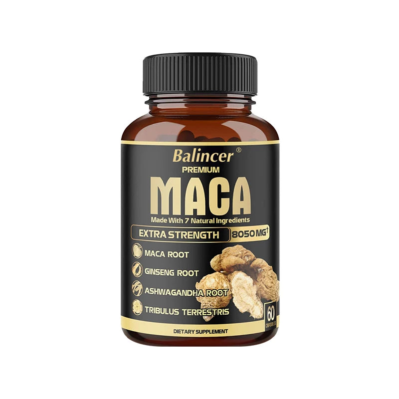 Maca Capsules – Energy, Strength & Vitality Supplement Maca Supplement Qst 60 count-1 bottle