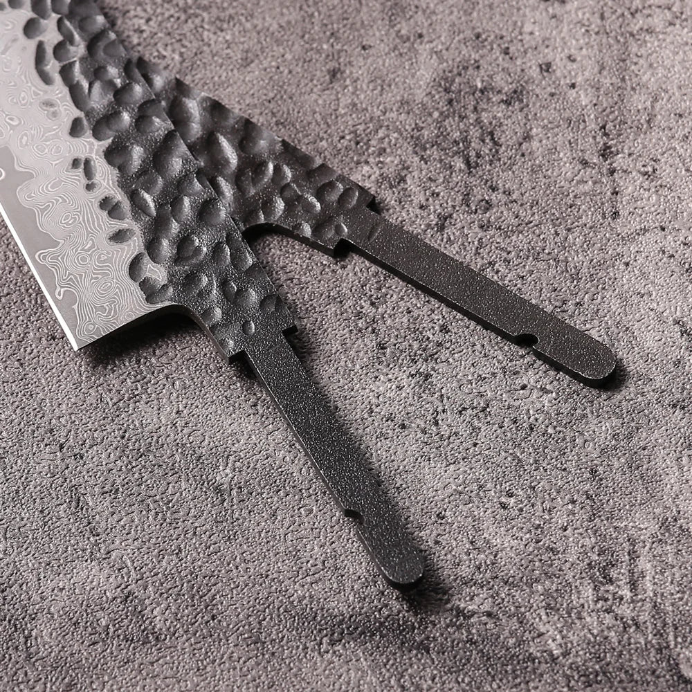DASHWAY 6-Inch Damascus Steel Bunka Knife Blank Blade Full Tang Knife Blank Blade Qst