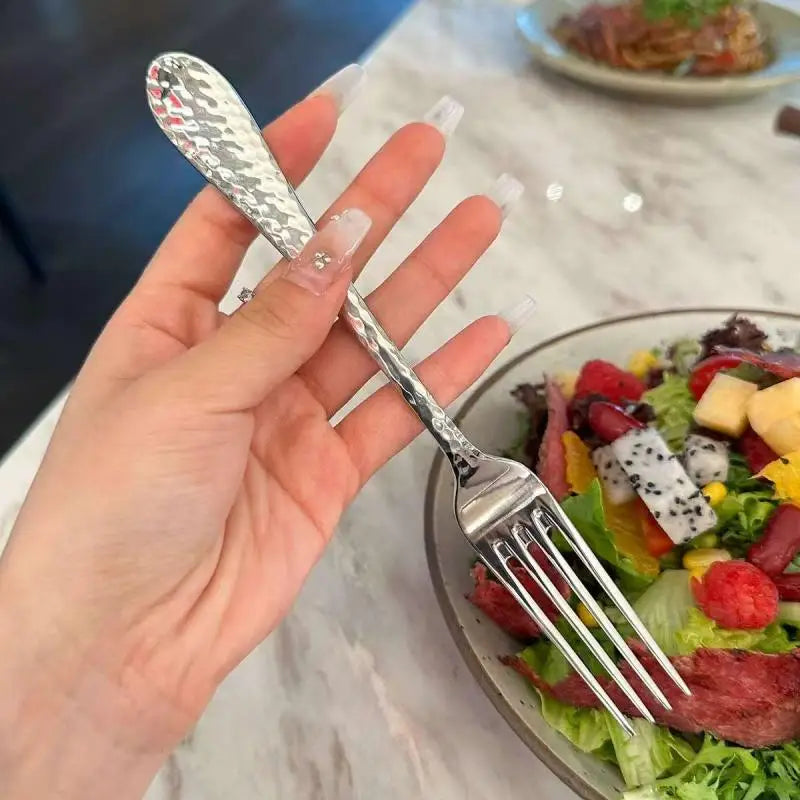 Stainless Steel Four-Tine Fork – Salad, Dessert & Dinner Stainless Steel Fork Qst
