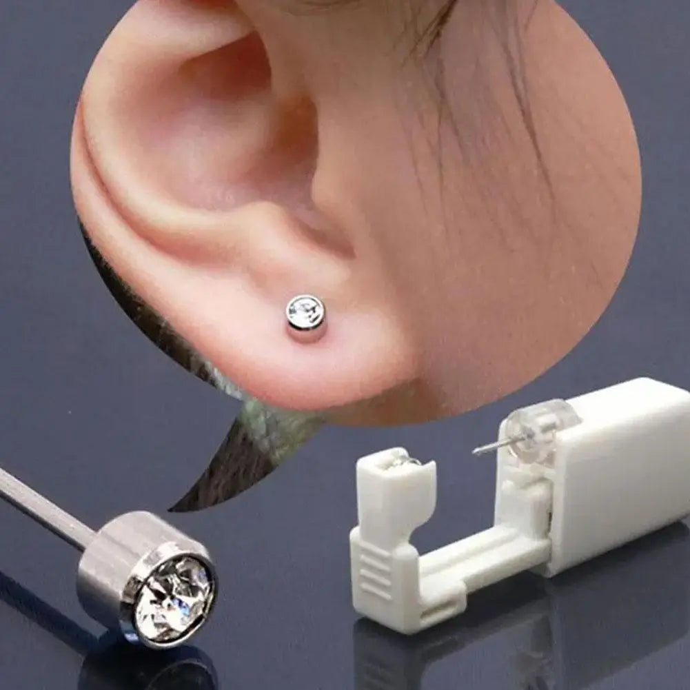 Disposable Safety Ear & Nose Piercing Gun Kit with Earring Piercing Gun Kit Qme