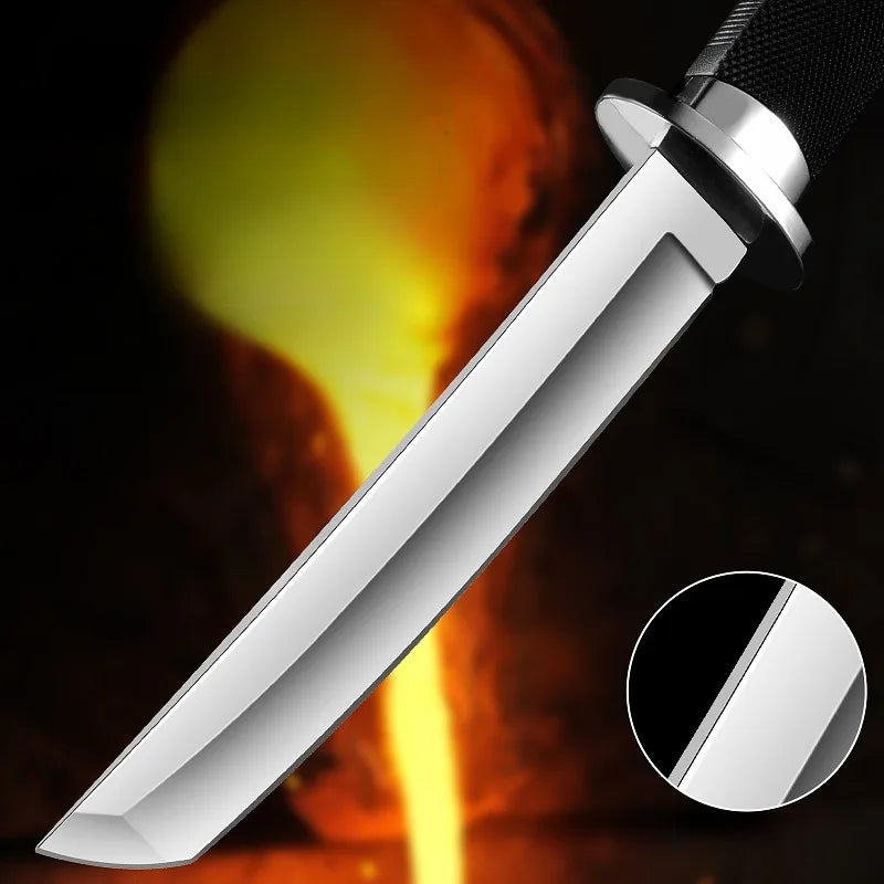 PLYS Samurai Camping Knife – Portable Stainless Steel Blade Camping Fixed Blade Knife Qst
