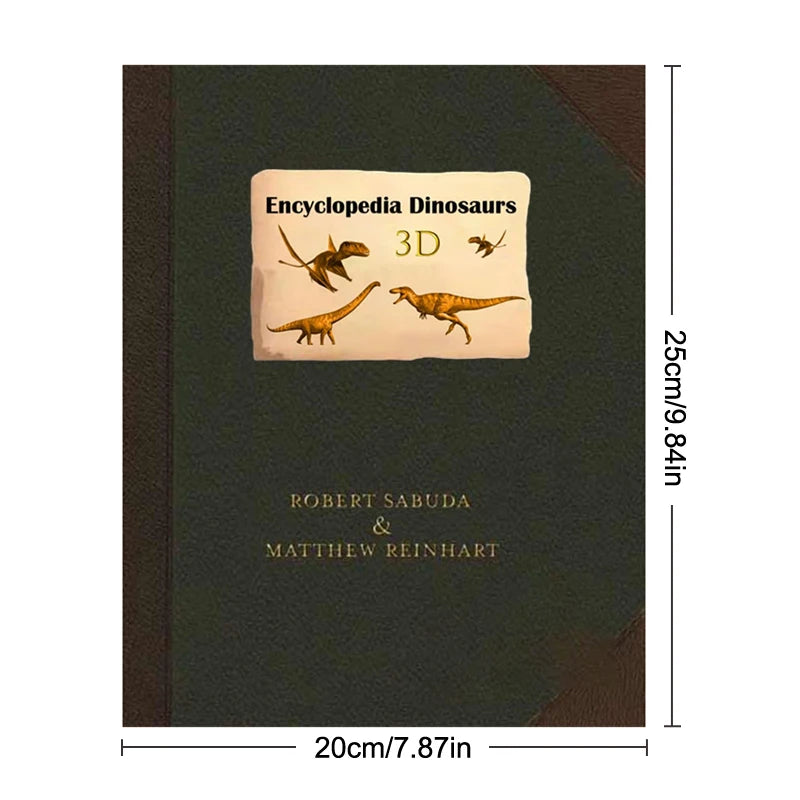 3D Folding Dinosaur Encyclopedia Book – Kids Science Gift Children's Science Book Qst