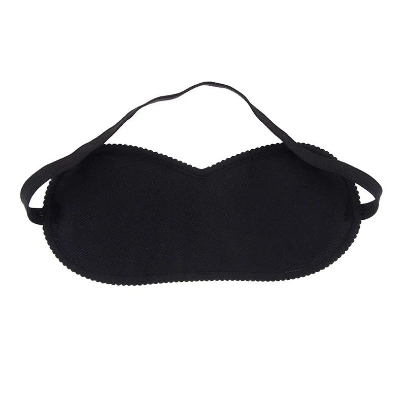 Black Sleep Eye Mask – Soft Blackout Blindfold for Travel & Rest Sleep Eye Mask Qme