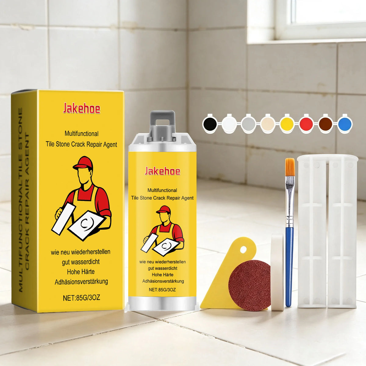 85G Ceramic Tile Repair Glue Kit – Waterproof Strong Bond Tile Repair Adhesive Qst