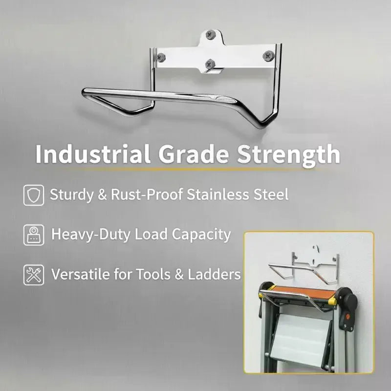 Heavy Duty Wall Mount Ladder Rack & Stroller Hanger for Garage Garage Wall Rack Qme