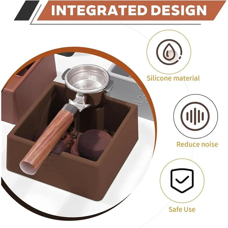 Silicone Espresso Knock Box – Coffee Grounds Container Espresso Knock Box Qst