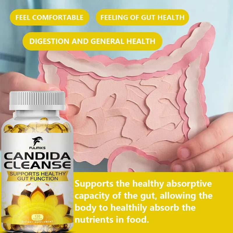 Fulimiks Candida Cleanse – Gut & Intestinal Support, 120 Caps Digestive Supplement Qst