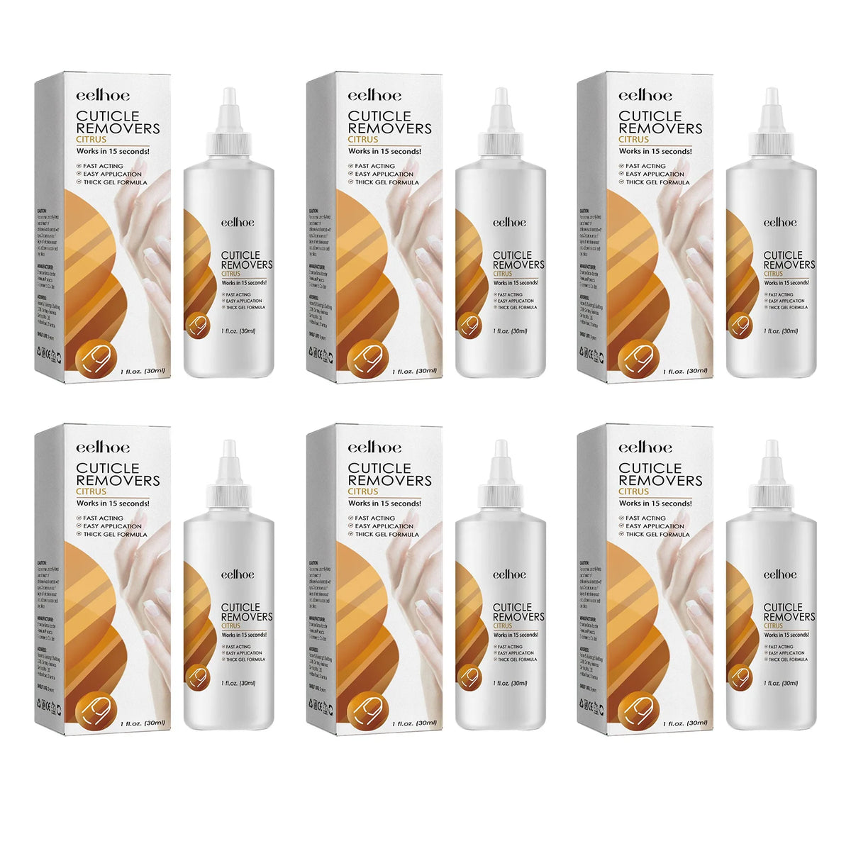 EELHOE Cuticle Remover Gel – Nail Repair & Dead Skin Gel 30ml Cuticle Remover Gel Qst 6pcs