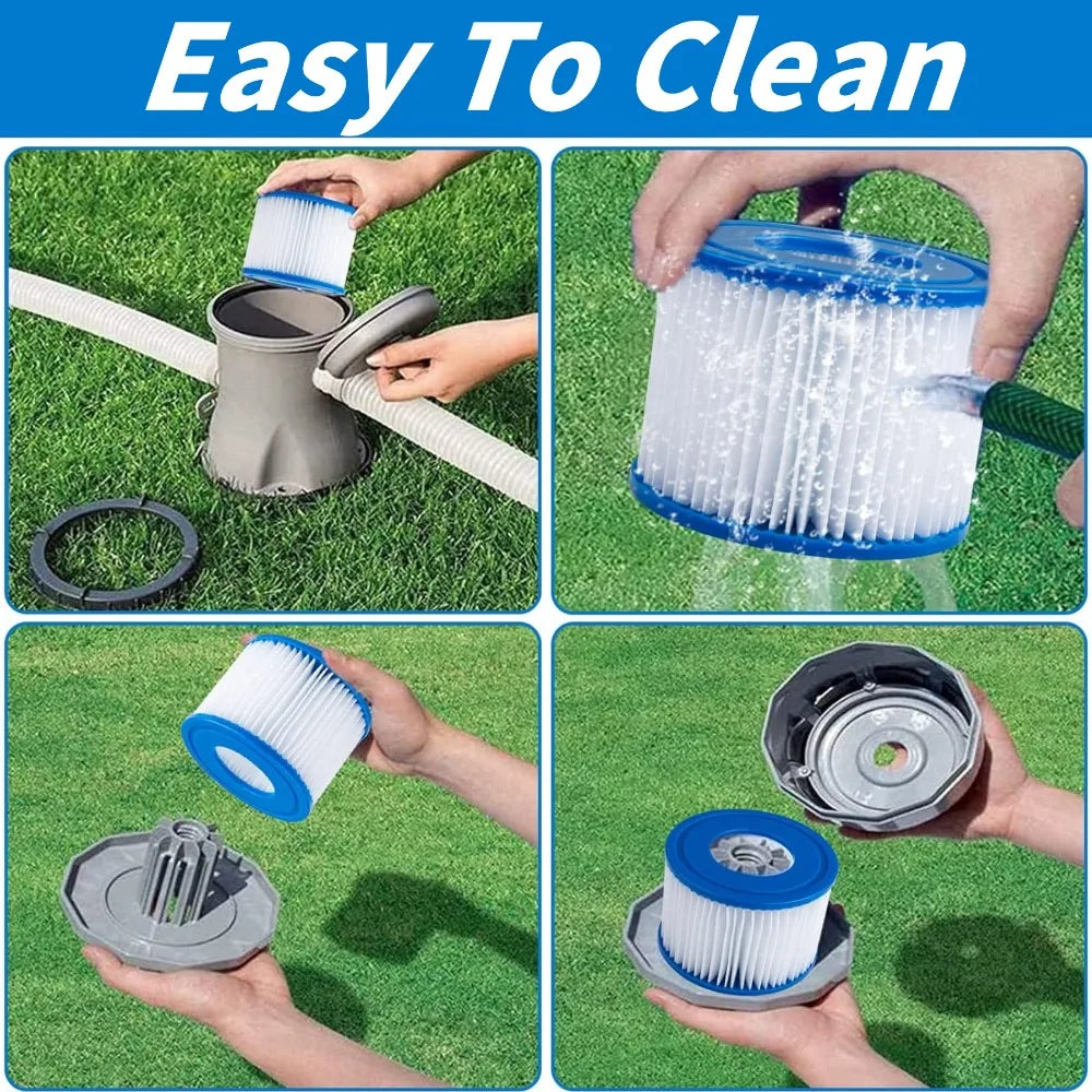 Pool Filter Cartridge Replacement for Bestway & Intex Pumps Pool Filter Cartridge Qme