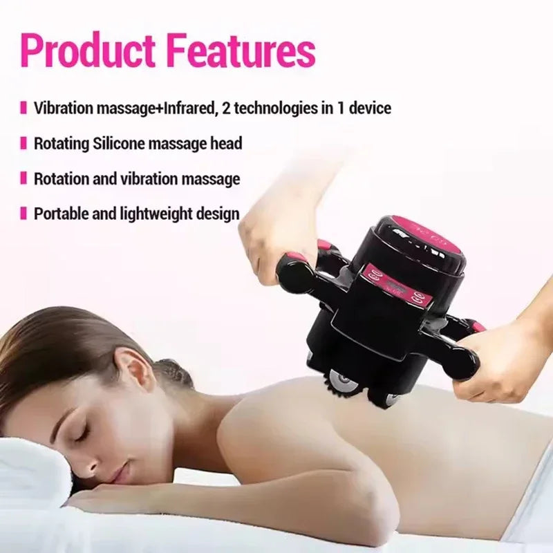 360° Vibrating Roller Body Massager with Infrared | Vilnason Vibrating Body Massager Qst