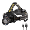 BORUiT 1000LM LED Headlamp – Zoom, Motion Sensor, USB-C LED Headlamp Qst No Battery