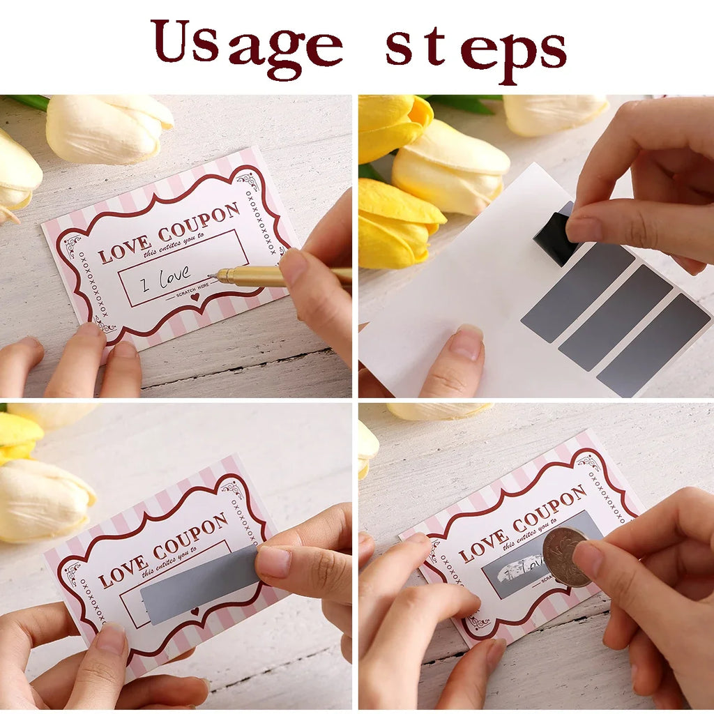 Scratch Off Love Coupons – DIY Romantic Date Night Cards DIY Scratch Off Cards Qme
