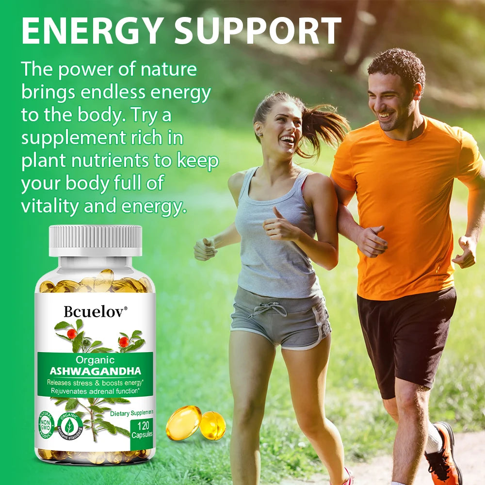 Organic Ashwagandha Capsules – Mood, Focus & Sleep Support Herbal Supplement Qst