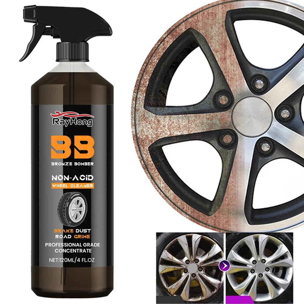 Car Wheel Brake Dust Cleaner Spray 120ml – Detailing Wash Wheel Cleaner Spray Qme